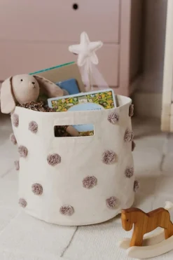 Petit Pehr Pom Pom Basket - Bin - Mauve