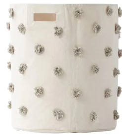 Petit Pehr Pom Pom Basket - Hamper - Grey