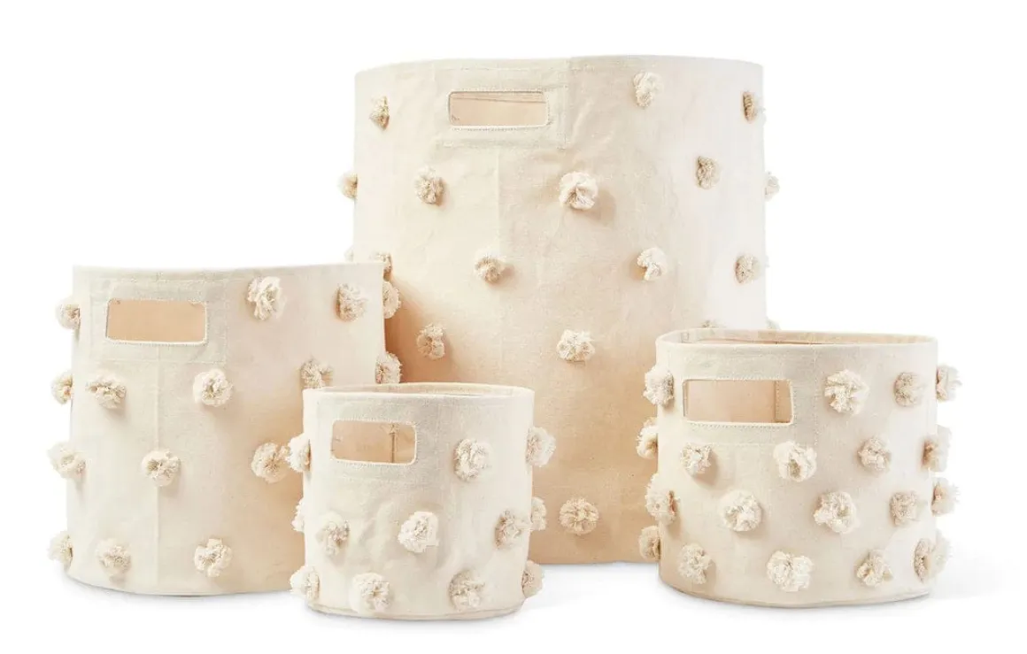 Petit Pehr Pom Pom Basket - Hamper - Natural