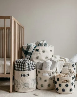 Petit Pehr Pom Pom Basket - Hamper - Sage