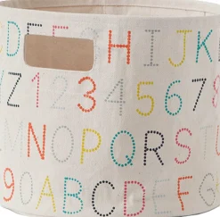 Petit Pehr Pom Pom Pint Storage Basket - Alphabet
