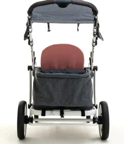 Pronto One (2 Seater) Stroller Wagon - White Frame / Ginger Pink