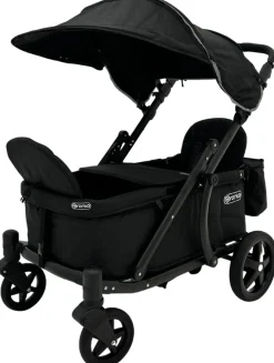 Pronto Squared (2 Seater) Stroller Wagon - Black Frame / City Black (Albee Exclusive)