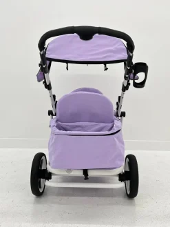 Pronto Squared (2 Seater) Stroller Wagon - White Frame / Soft Lavender
