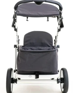 Pronto Squared (2 Seater) Stroller Wagon - White Frame / Space Grey