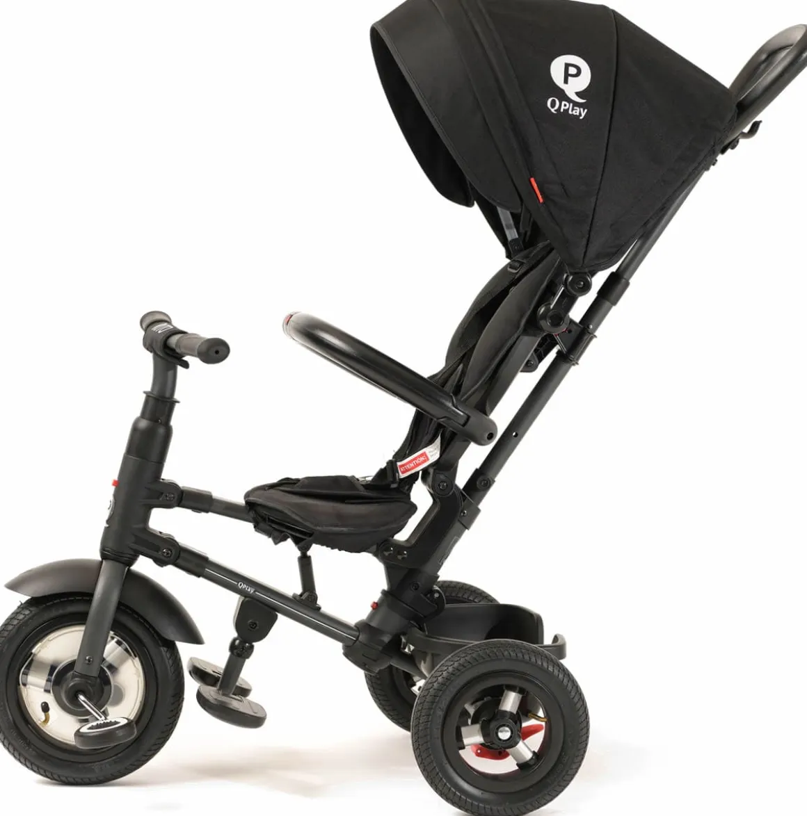 Q Play Rito Plus Folding Stroller Trike - Black