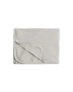 Quincy Mae Bamboo Swaddle Blue Microstripe - Blue