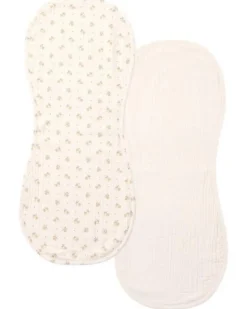 Quincy Mae Burp Cloth, 2 Pack Golden Fleur, Natural - Natural