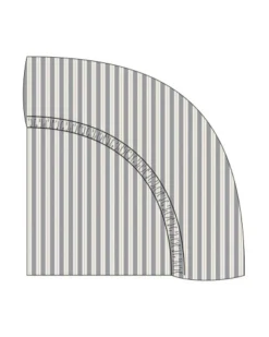 Quincy Mae Woven Crib Sheet Vintage Stripe - Slate