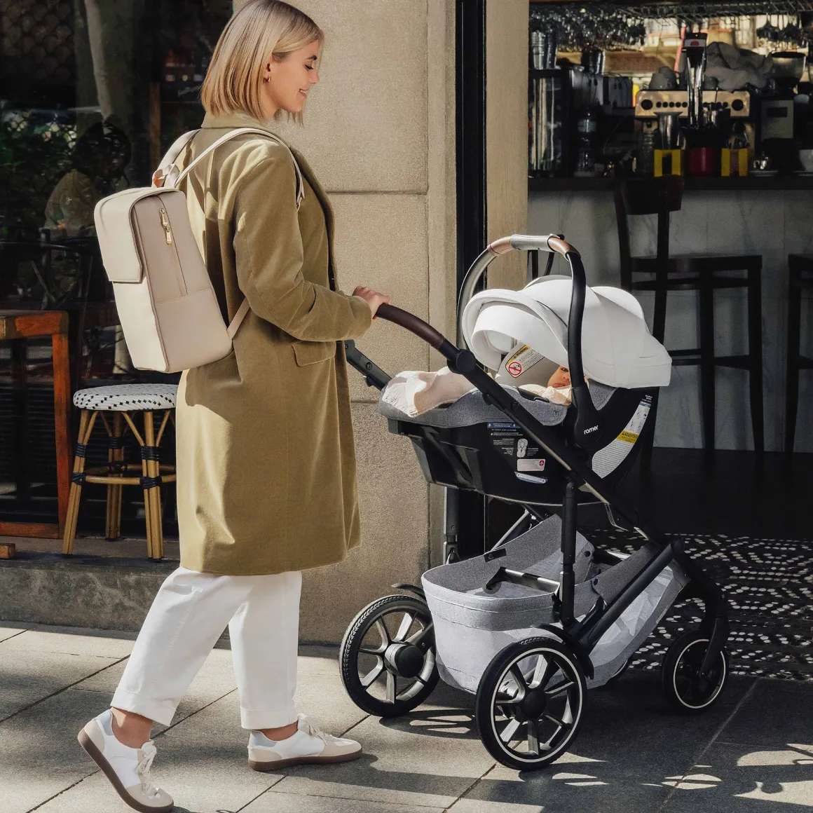 Romer Juni + Tura Travel System With Versa Base - Pearl