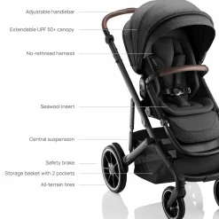 Romer Juni + Tura Travel System With Versa Base - Peppercorn