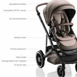 Romer Juni + Tura Travel System With Versa Base - Truffle