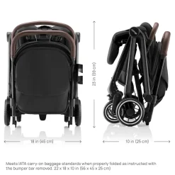 Romer Lani Ultra-Lightweight Compact Stroller + Juni Travel System Bundle - Peppercorn