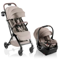 Romer Lani Ultra-Lightweight Compact Stroller + Juni Travel System Bundle - Truffle