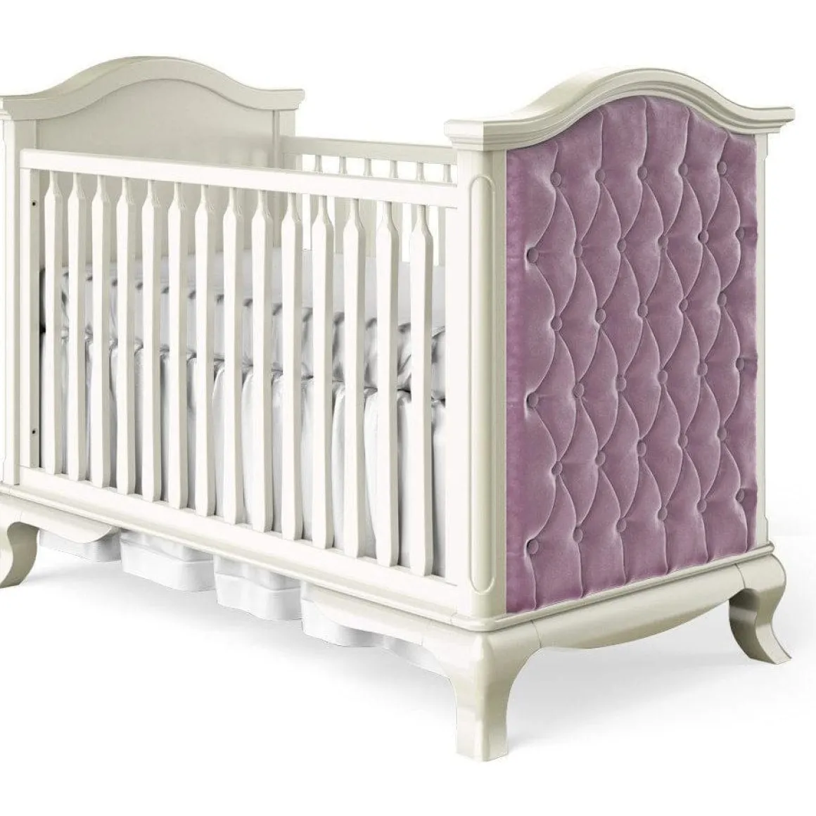 Romina Furniture Cleopatra Classic Crib (Tufted Sides)
