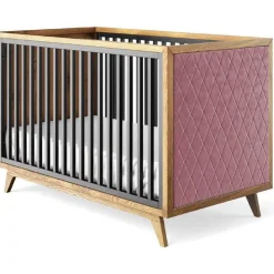 Romina Furniture Uptown Classic Crib (Tufted Sides)