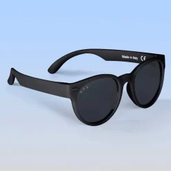 Roshambo Eyewear Polarized Baby Sunglasses - Bueller Rounds - Black / Grey (0-2 years)