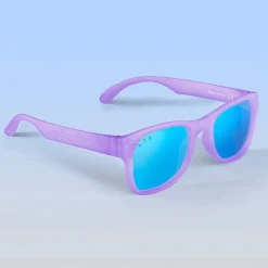 Roshambo Eyewear Polarized Toddler Sunglasses - Punky Brewster - Lavender Glitter / Mirrored Blue (2-4 years)