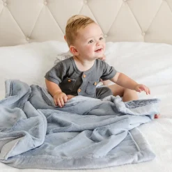Saranoni Lush Receiving Blanket - Storm Cloud