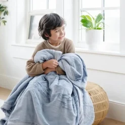 Saranoni Lush Receiving Blanket - Storm Cloud