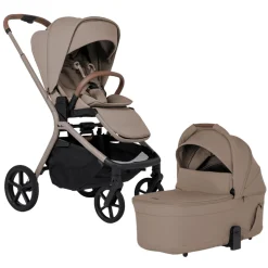 Silver Cross Breez Modular Stroller + Bassinet Bundle - Champagne