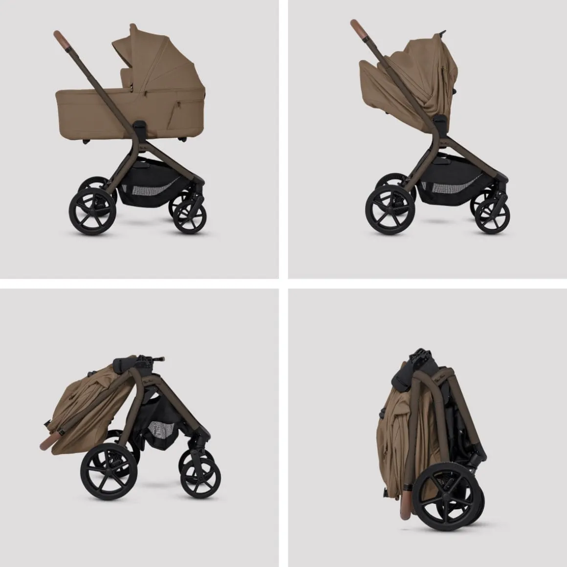 Silver Cross Breez Modular Stroller + Bassinet Bundle - Maple