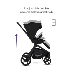 Silver Cross Breez Modular Stroller + Bassinet Bundle - Onyx