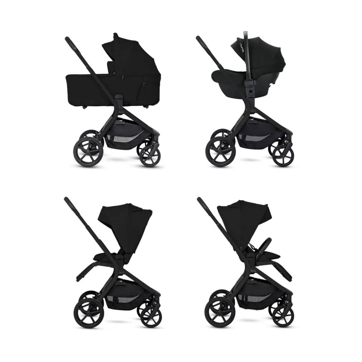 Silver Cross Breez Modular Stroller + Bassinet Bundle - Onyx
