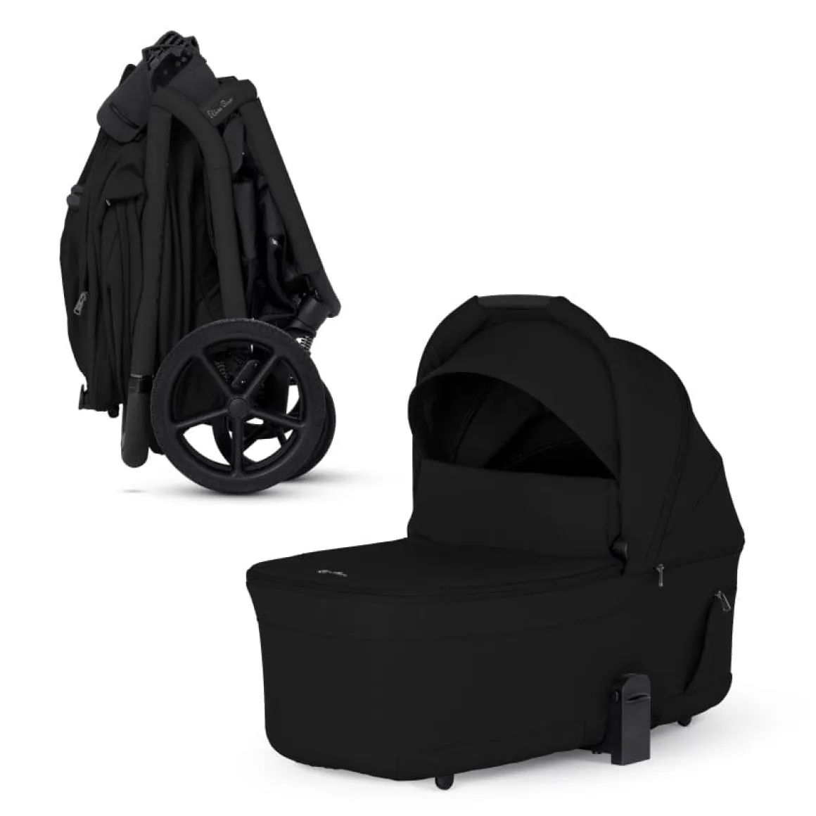 Silver Cross Breez Modular Stroller + Bassinet Bundle - Onyx
