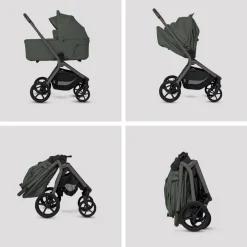 Silver Cross Breez Modular Stroller + Bassinet Bundle - Pewter