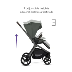 Silver Cross Breez Modular Stroller + Bassinet Bundle - Pewter