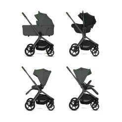 Silver Cross Breez Modular Stroller + Bassinet Bundle - Pewter