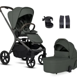 Silver Cross Breez Modular Stroller + Newborn Essentials Bundle - Pewter