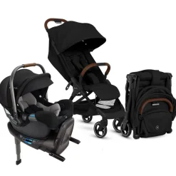 Silver Cross Clic Compact Stroller + Nuna PIPA RX Travel System Bundle - Black / Caviar
