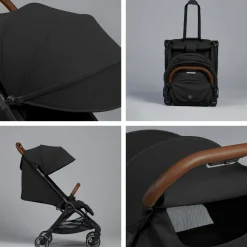 Silver Cross Clic Compact Stroller + Nuna PIPA RX Travel System Bundle - Black / Caviar