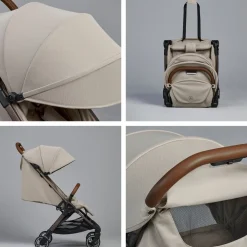 Silver Cross Clic Compact Stroller + Nuna PIPA RX Travel System Bundle - Latte / Caviar