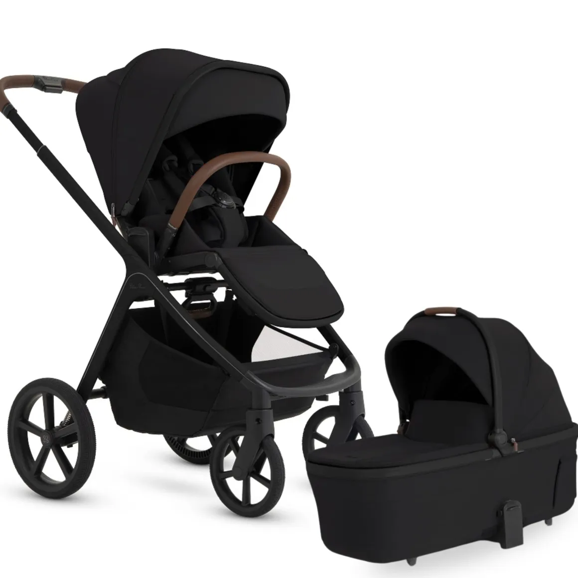 Silver Cross Cove 2 Full-Size All-Terrain Stroller + Bassinet Bundle - Onyx
