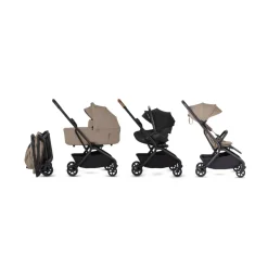Silver Cross Nia Compact Travel Stroller + Bassinet Bundle - Champagne