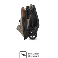 Silver Cross Nia Compact Travel Stroller + Bassinet Bundle - Champagne