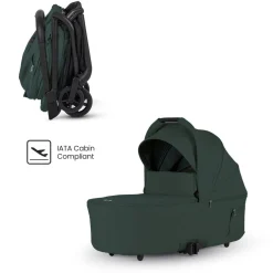 Silver Cross Nia Compact Travel Stroller + Bassinet Bundle - Conifer