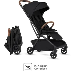 Silver Cross Nia Compact Travel Stroller + Bassinet Bundle - Onyx