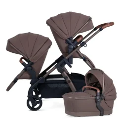 Silver Cross Wave 3 Complete Single-to-Double Stroller - Caramel