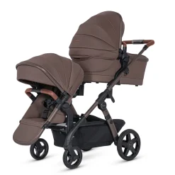 Silver Cross Wave 3 Complete Single-to-Double Stroller - Caramel