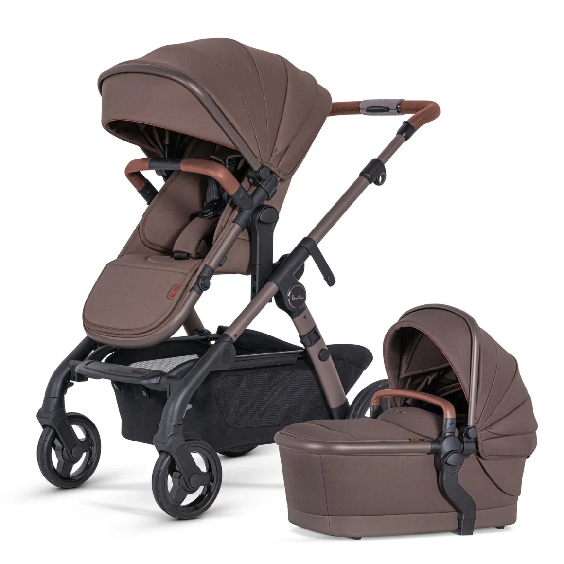 Silver Cross Wave 3 Complete Single-to-Double Stroller - Caramel