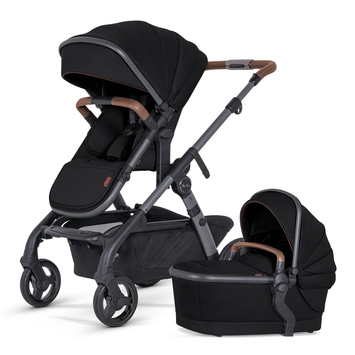 Silver Cross Wave 3 Complete Single-to-Double Stroller - Licorice