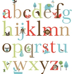 Skip Hop Alphabet 4 Piece Crib Bedding Set with Wall Decals