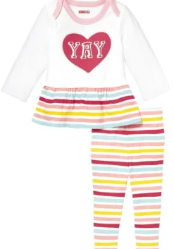 Skip Hop Baby Says Long Sleeve Tunic & Legging Set - Pink Stripes (3 Months)
