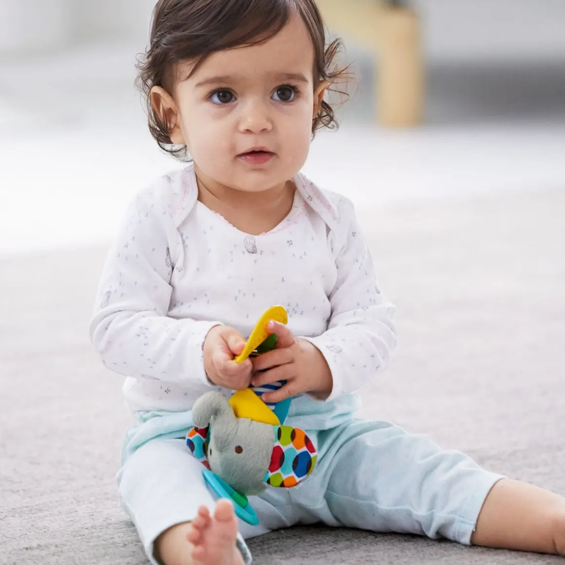 Skip Hop Bandana Buddies Chime & Teethe Toy - Elephant