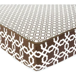 Skip Hop Complete Sheet 4 Crib Piece Set - Chocolate Lattice