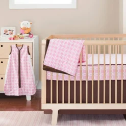 Skip Hop Complete Sheet 4 Piece Crib Set - Pink Lattice